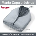 manta eléctrica tipo capa de color gris Beurer CC50
