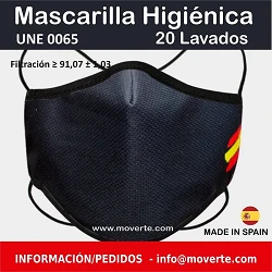 Mascarilla BANDERA ESPAÑA 20 lavados