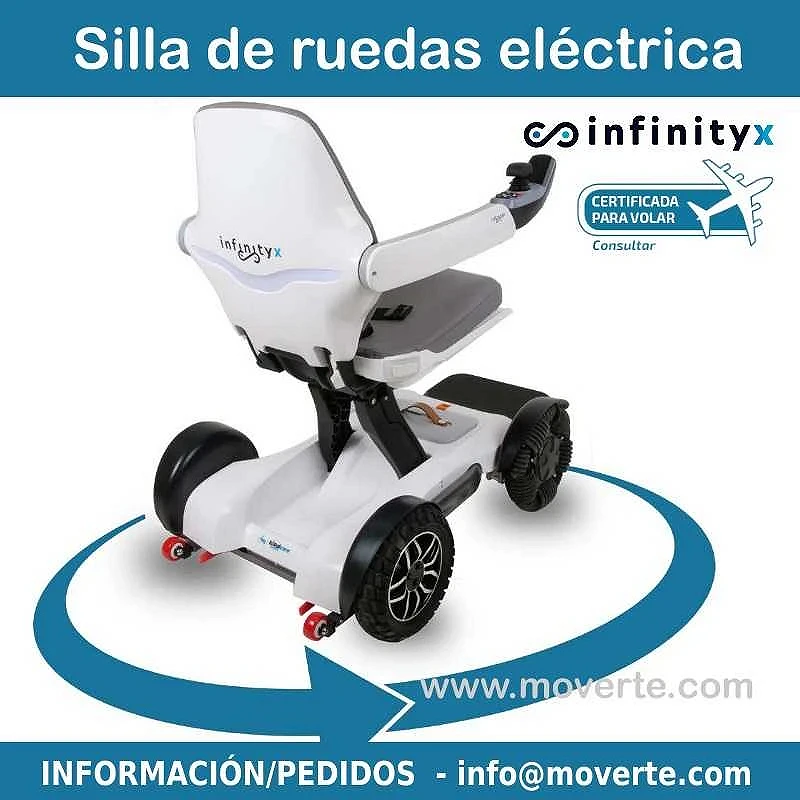 Silla de ruedas Infinityx eléctrica manejable con el móvil.