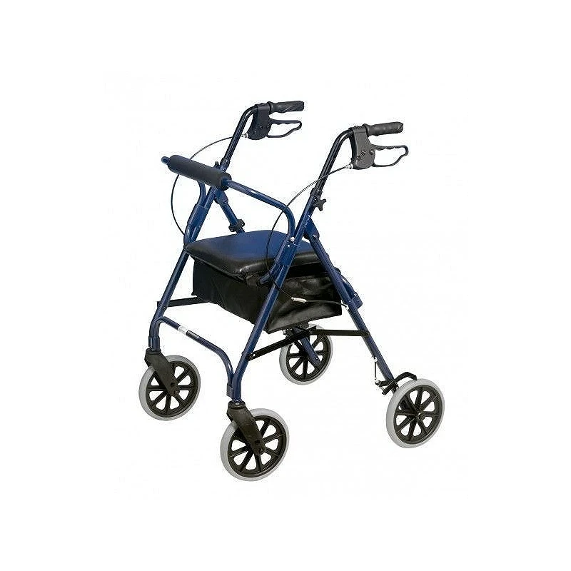 Andador plegable de aluminio con 4 ruedas