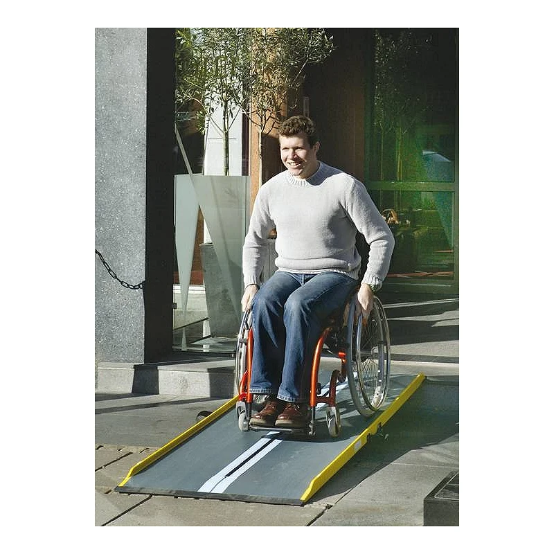 Aluminio Alurampe silla de ruedas rampa para sillas de ruedas y andadores 61 cm